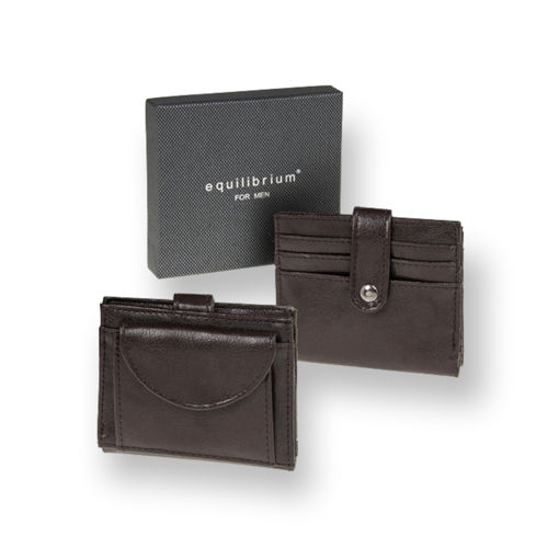 Picture of EQUILIBRIUM CREDIT CARD&COIN MENS WALLET BROWN